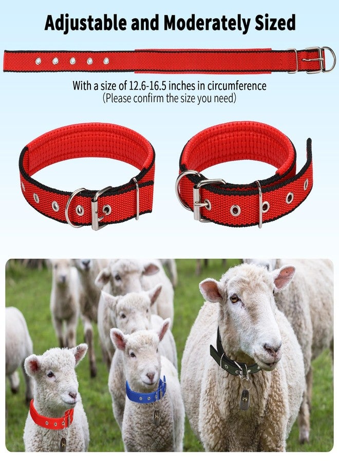 Clysee 10 Sets Adjustable Small Goat Collars with Bells Cow Horse Sheep Copper Bronze Bells Pet Collar Goat Supplies for Farm Animal Accessories - Image 2